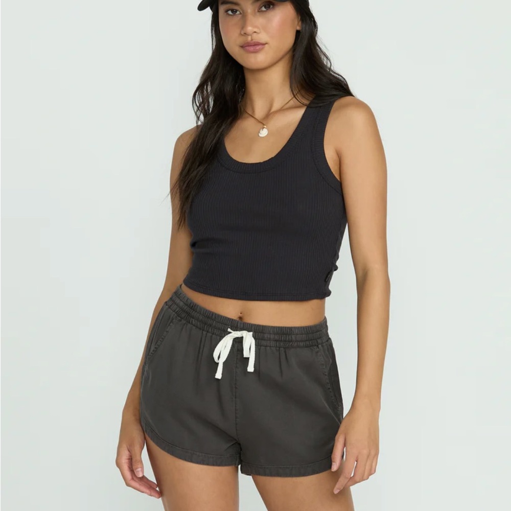 Billabong Charcoal Elastic Waist Shorts